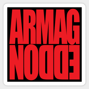 Armageddon - Red Type Sticker